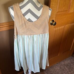 Stylish Brown and Blue Women's Top